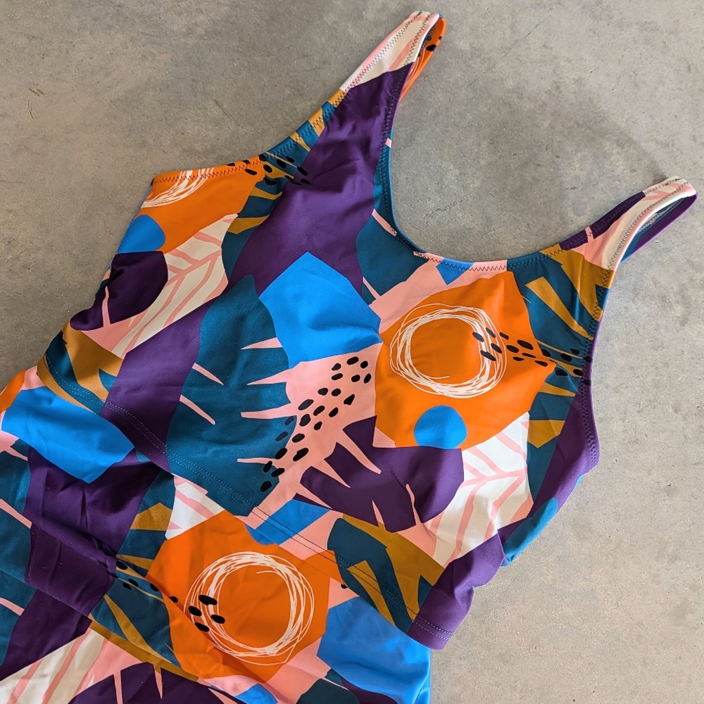 LATCHED MAMA tankini + skirt bottoms S - Picture 6 of 16